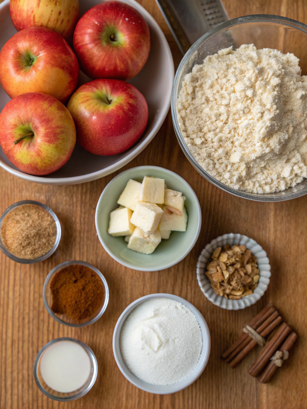 Apple Crisp Mini Cheesecakes ingredients