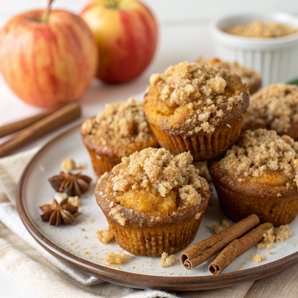 Apple Pumpkin Streusel Muffins