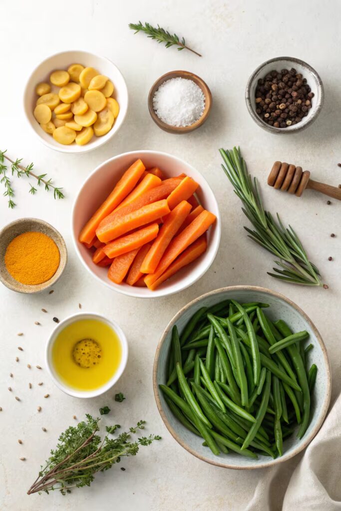 Honey Glazed Carrots & Green Beans ingredients