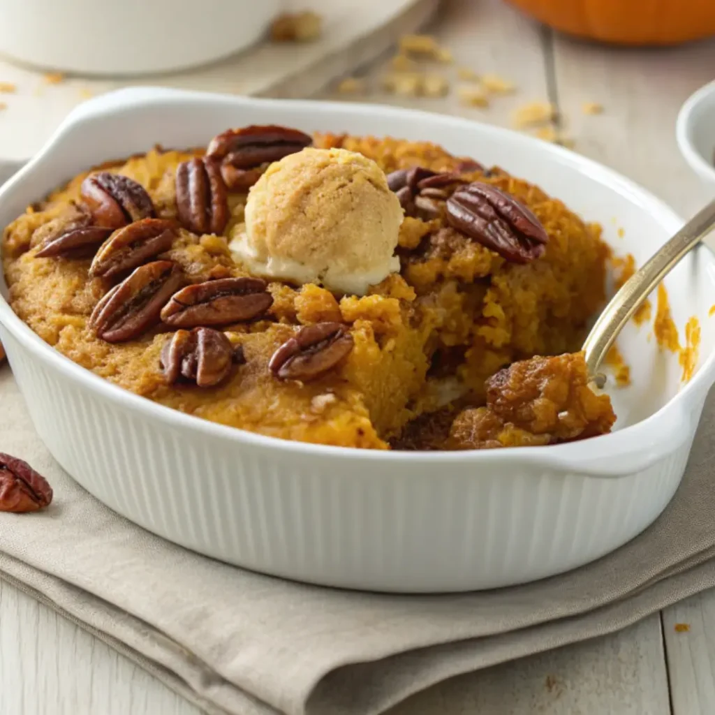 Pumpkin Pecan Cobbler featured