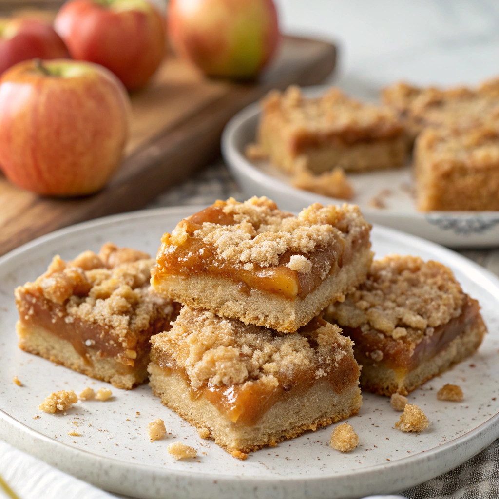 Salted Caramel Apple Crumble Bars