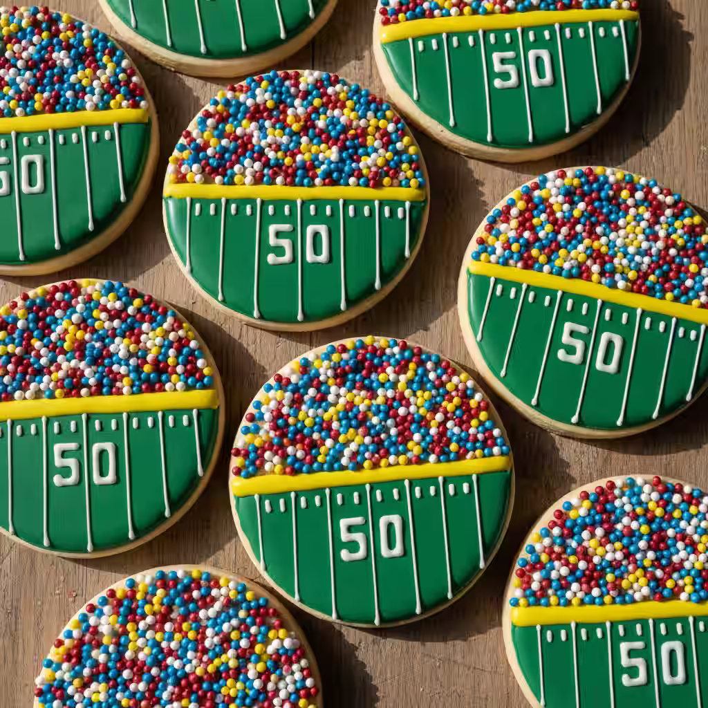 Football Stadium Sugar Cookies