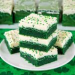 Green Velvet Brownies with Cream Cheese Frosting