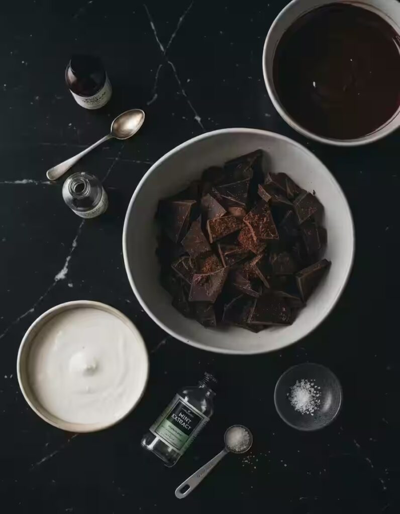 Mint Chocolate Truffles Ingredients