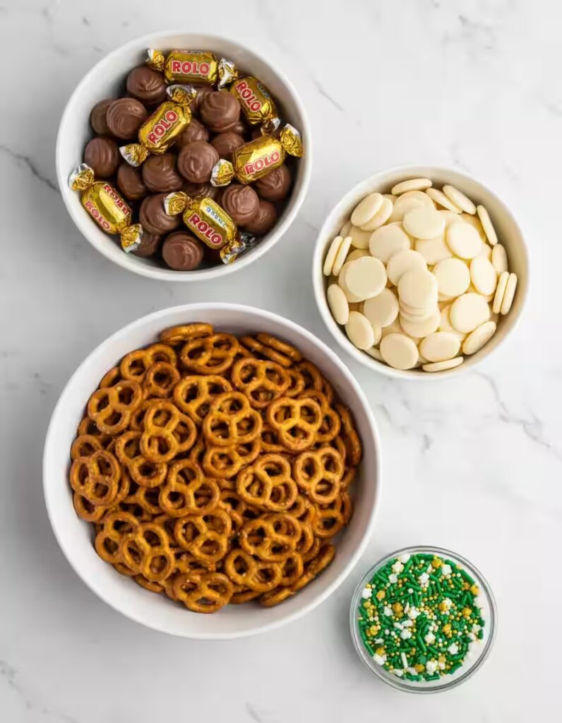 St. Patrick’s Day Rolo Pretzel Candy Ingredients